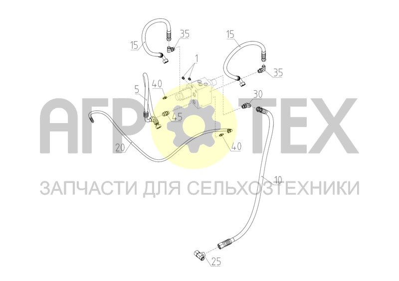 Чертеж Установка гидравлики Trimble (2375.46.00.360)